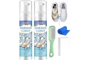 OURDORT 2 Piezas Limpiador Zapatillas,Limpiador Zapatillas Blancas,Kit Limpieza Zapatillas de Zapatos para Eliminar Manchas,Limpiador de zapatos de gamuza Para limpiador de cuero,tejido,botas,lona y gamuza