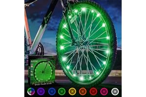 Activ Life Lumières de Roue de vélo LED avec Piles incluses! Obtenez 100% Plus Lumineux et Visible de Tous Les Angles pour Une sécurité et Un Style ultimes (1 Pack de pneus)