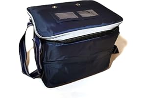 Warmtrade Keep Warm Insulated Hot Food Delivery Bag Large Navy 37 * 30 * 28CM Double Compartment NB8. Takeaway & Restaurants. Indian, Kebabs, Chinese, Pizza, Couriers, Picnic Cooler Bag
