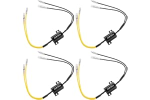 Kinstecks ​​4PCS 25W 10Ohm Resistori di carico a LED Resistenza di segnale a LED Adattatore per lampeggiatore Errore di correzione flash per indicatori di direzione a LED