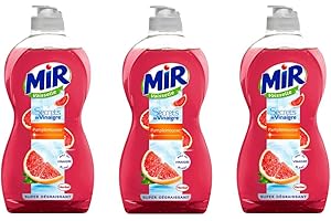 Mir Liquide Vaisselle Main Secrets de Vinaigre Pamplemousse Flacon 500 ml - Lot de 3