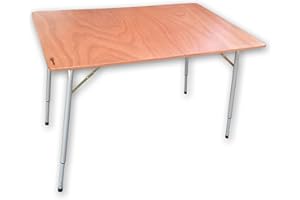 CASTELMERLINO 174 Tavolo Prolunga Allungatavolo in Compensato Marino cm 120 x 80, Gambe Telescopiche cm 65-86