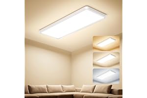 ‎UWITHM Uwithm Deckenlampe LED Deckenleuchte Flach, 58x22x2.9CM LED Panel 32W 3000LM 3000K/4000K/6500K IP44 Küchenlampe Decke, Lampen Deckenlampen Lang für Wohnzimmer Schlafzimmer Küche Badezimmer Flur, Weiß