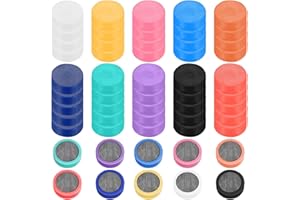 Aoyfuwell 50 Pcs Fridge Magnets, 20mm Colorful Round Extra Strong Whiteboard Magnets, Magnetic Buttons for Crafts White Board Notice Boards Planning Boards Calendars Refrigerator Magnet