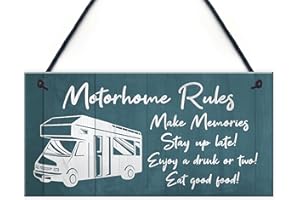 RED OCEAN Targa da appendere alla porta del camper o roulotte, idea regalo per famiglia e amicizia