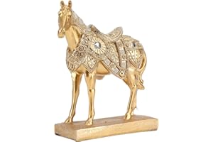 BuyWeek Stojący statuetka konia hodowlany koń sztuka figurka dekoracja żywica koń rzeźba dekoracja domu akcent element ozdoba