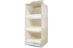 AiQInu Étagère de penderie à Suspendre, Organisateur de Placard de Rangement Suspendu avec 3 Compartiments, Organisateur Suspendu Pliable et Gain de Place Système de Rangement