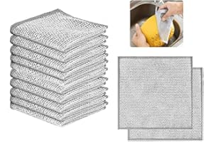 DKDXID 15pcs Multipurpose Wire Miracle Cleaning Cloth Trapos Multiusos de Alambre para Lavar Platos Paños de Limpieza Multiusos Wire Miracle Wire Dishwashing Rags for Wet and Dry Metal Wire Rag