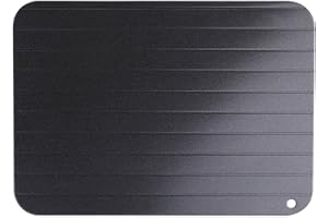 ‎TNFEEON Tnfeeon Auftautablett für Fleisch, Aluminium, Schwarz, Rechteckig, Modern, Glossy, 23 x 16.5 x 0.2 cm, 269 g