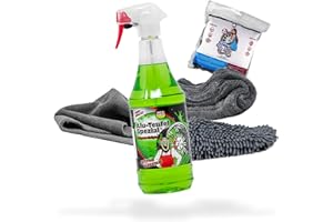 detailmate Rim Cleaning Set: Tuga Chemie Alu-Teufel Special 1L Rim Cleaner + Nuke Guys Shiny Wheels Set with Cloth and Wash Mitt + Edgeless Microfibre Cloth 380GSM