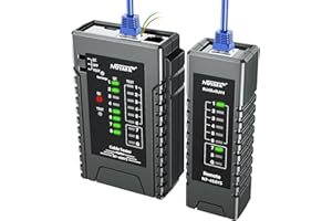 NOYAFA NF-468YS Network Cable Tester, Rechargeable Ethernet Cable Tester for RJ11, RJ12, RJ45, CAT5,CAT6, CAT7, Continuity Tester,PoE Function, UTP/STP Cable Checker, 60VAnti-Burn LAN Network Tool