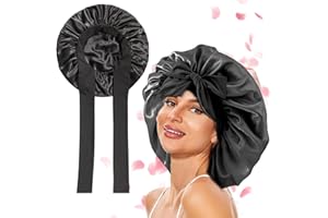 MIUUIPI Bonnet de Nuit Doux en Soie pour Femmes, Bonnet en Soie pour Dormir, Respirant, Bonnet Satin Cheveux Nuit pour Cheveux Frisés, Large Bande Ajustable pour Attacher à la Tête