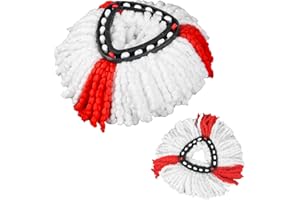 M JINGMEI Lot de 2 têtes de Balai compatibles avec Turbo Mop, têtes de Balai de Remplacement en Microfibre, Balai de Remplacement pour EasyWring & Clean Floor Mop, pour Tous Les sols, Lavable en Machine