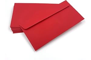 umschlag-discount – buste lettere di alta qualità in color rosso scuro senza finestrella per spedizioni, inviti & Co - 50 buste autoadesive con le dimensioni 220 x 110mm (DIN lungo) – Caribic di IGEPA