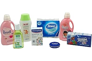 CHRISTIAN TANNER tanner DER KLEINE KAUFMANN TANNER Deco - Baby Pflege Set, mit Creme / Shampoo / Waschmittel uvm., lebensmittelechtes Design, 0408.3