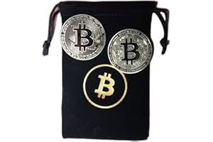 B BITCOIN Bitcoin Moneda fisica Dos Monedas Coleccion Modelos MAX Keiser Tribute y Classic 2013 en Bolsa Terciopelo