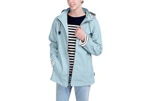Breizh Ocean - Impermeable ERQUY, Corte ajustado con interior a rayas - Mujer - de XS a 4XL