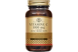 Solgar Vitamine C 1000 mg avec Rose Hips - Défenses naturelles - Système immunitaire - Vitalité et énergie - Immunité - Complément Alimentaire - Flacon de 100 comprimés