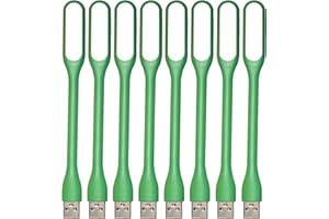 EBYPHAN 8 mini luci USB per tastiera, luce USB flessibile per laptop, lampada USB regolabile per computer portatile (struttura a collo di cigno, sorgente di illuminazione a LED) (verde)