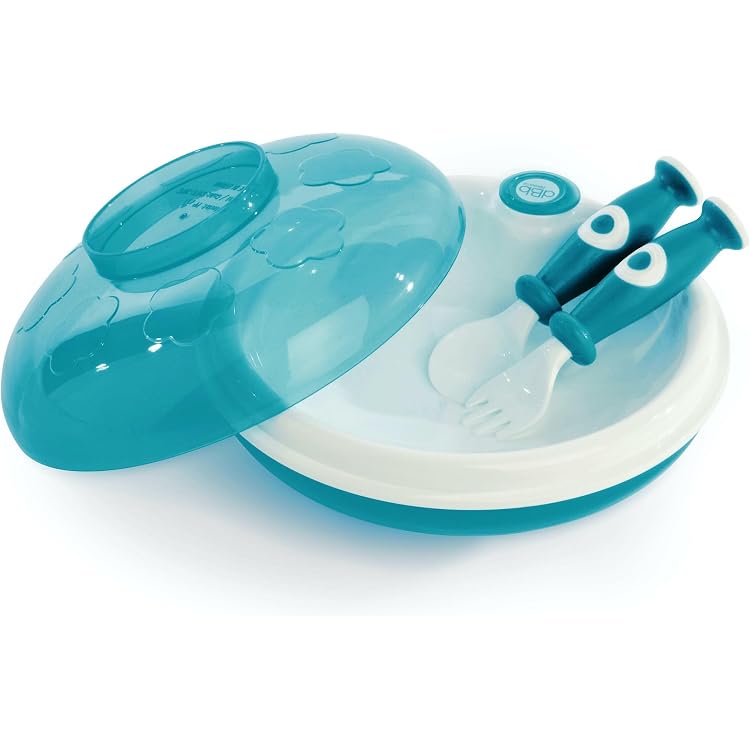 Assiette Chauffante Nûby à Compartiments Avec Cuillère - Pour Bébé à Partir De 3 Mois, Ventouse Anti-renversement