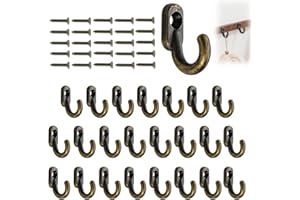 ALONK 25 Stück Garderobenhaken Vintage, Kleiderhaken Garderobe, Schlüsselhaken Vintage