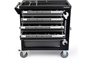 A.M.C. AMC Carrello porta attrezzi completo di utensili con ruote e struttura rinforzata 6 cassetti per individuare gli attrezzi velocemente oltre 500 pezzi di utensili,strumenti e minuteria inclusi