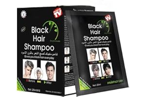 MQFORU Tinte instantáneo para el cabello para hombres y mujeres, color negro, fácil de usar, dura 30 días, ingredientes naturales