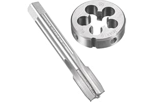 Unifizz M14 x 1mm Metric Tap and Die Set, Machine Thread Screw Tap with Round Threading Die, Tap & Die Kit for Nut Screw Bolt Thread Repair