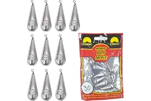 PRO FILSTAR Piombi da Pesca a Pera 10 x 30g - Piombo a Girelle da Pesca - Carpfishing - Pesca Accessori - Attrezzatura da Pesca alla Carpa - Kit Pesi Piombini - Kit Pesca a Fondo - Drop Shot Set