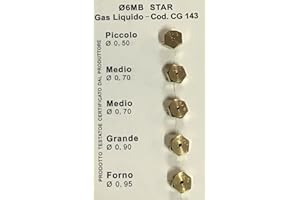 ELETTROGEA Buses universelles Gpl 6MB, diamètre 6Mb, type bombonne de gaz Gpl (1 grande, 2 moyennes, 1 petite et 1 four)