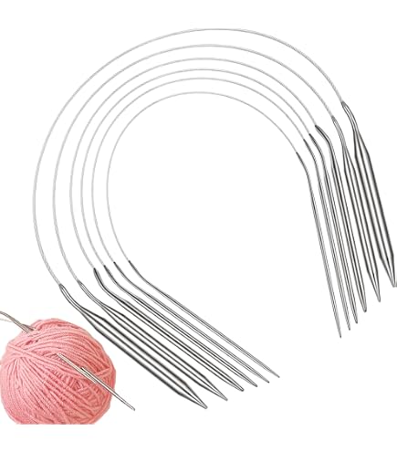 Edelstahl Rundstricknadeln 80 Cm, 8 Stück Rundstri Produktbild-Vorschau 4