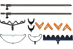 FLADEN FISHING - 10 x Piece Assorted Rod Rest Head and 2 x Bank Stick Pack - for Carp and Coarse Fishing [40-067]