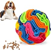 Galenecx Dog Sniffing Ball, 10 cm Interactive Toys for Dogs | Round Plush Pet Ball Hidden Mat Food Training for Small Medium