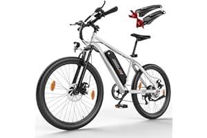 ESKUTE M100+ Electric Bike, 27.5" Electric Mountain Bike, 250W Brushless Motor, 36V 13Ah Removable Battery, LCD Display, E-MTB E-bike Electric Bicycle For Adults Men Women