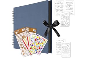 MuChoney Álbum de fotos para personalizar color azul libro de fotos de 80 páginas se puede utilizar como regalo de graduación de cumpleaños de boda San Valentín y mucho más.