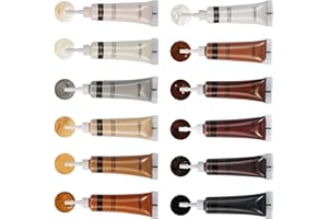 SEISSO Holzkitt Reparaturset, 12 Farben Hölzernes Reparatur um kleine Schäden an Holz/Laminat auszubessern