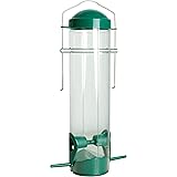 dobar Kleine Futtersäule mit Anflugstangen, Kunststoff, Grün