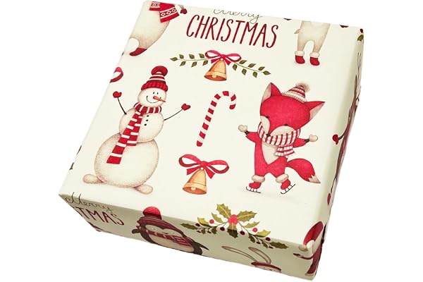 Arkamii Papier d'emballage cadeau taille 86 x 64 cm, motif Noël, 3 feuilles grand format (NG9)