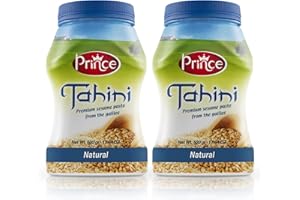 Prince Tahini - Natural Sesame Paste - 2 Tubs x 500 Grams - Gluten-Free & Cholesterol-Free - No Added Preservatives