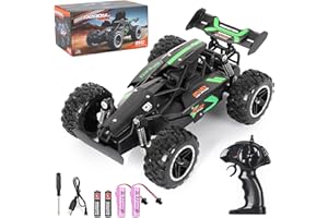 Coollia Macchina Telecomandata,Giocattolo per Auto di Ricarica telecomandata per Bambini,1:18/2.4GHZ Macchina Radiocomandata, con 2 Batteria,Modello di Arrampicata Fuoristrada per Bambini Regalo
