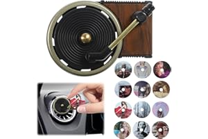 VAVICRAP Auto-Lufterfrischer Schallplattenspieler Auto Retro Vinyl Record Auto Air Vent Duft Geruch Diffusor Autoduft Diffusoren Plattenspieler Auto Dekor Music Gifts für Singer Fans Autozubehör