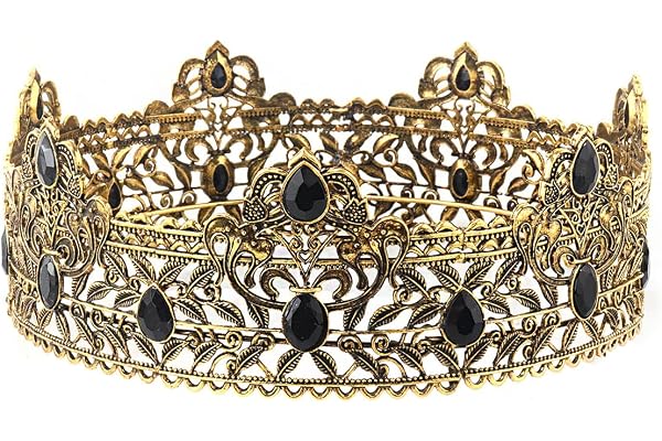 LEEMASING Couronne en métal pour homme - Pour anniversaire, bal de fin d'année, fête - Pour cosplay, mariage