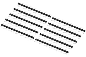 PATIKIL Packung mit 10 DIP Stiftleiste einreihig 40P 1,27mm Rastermaß vergoldet für PCB