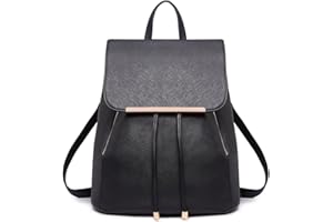 Miss Lulu Mochila Mujer Bolso Bandolera Daypack Casual Elegante Moda Cuero PU