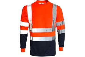 INDX-CLOTHING T-shirt haute visibilité à manches longues respirant pour l'été