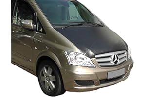 AUTO-BRA AB-00610 Full Pieno Bra per Tutto Il Cofano Compatibile con MB Mercedes Benz Vito Viano W639 2003-2014 Auto Copri Cofano Protezione Tuning