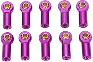 ALOMEJOR RC Link Rod Ends 10pcs Aluminum M3 RC Link Tie Rod End Ball Joint Head Holder Linkage Part