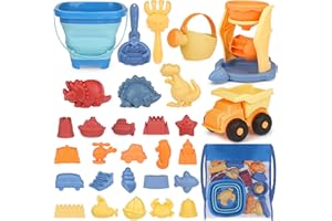 YIMORE Sandspielzeug Junge Mädchen, 30 Stück Sandkasten Strand Spielzeug mit Sandförmchen Set, Sand Spielzeug ab 3 4 5 Jahr
