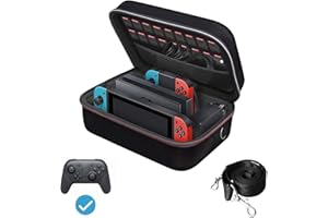 ivoler Storage Case Compatible with Nintendo Switch and Nintendo Switch OLED, Portable Traveler Deluxe Carrying-All Protectiv