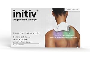 Initiv Cerotti per Collo, Dolori Muscolari da lievi a moderati, anche per Cervicale, Sollievo fino a 5 giorni se usati in modo continuativo, senza Medicinali, Resistenti all’Acqua (4 Cerotti)